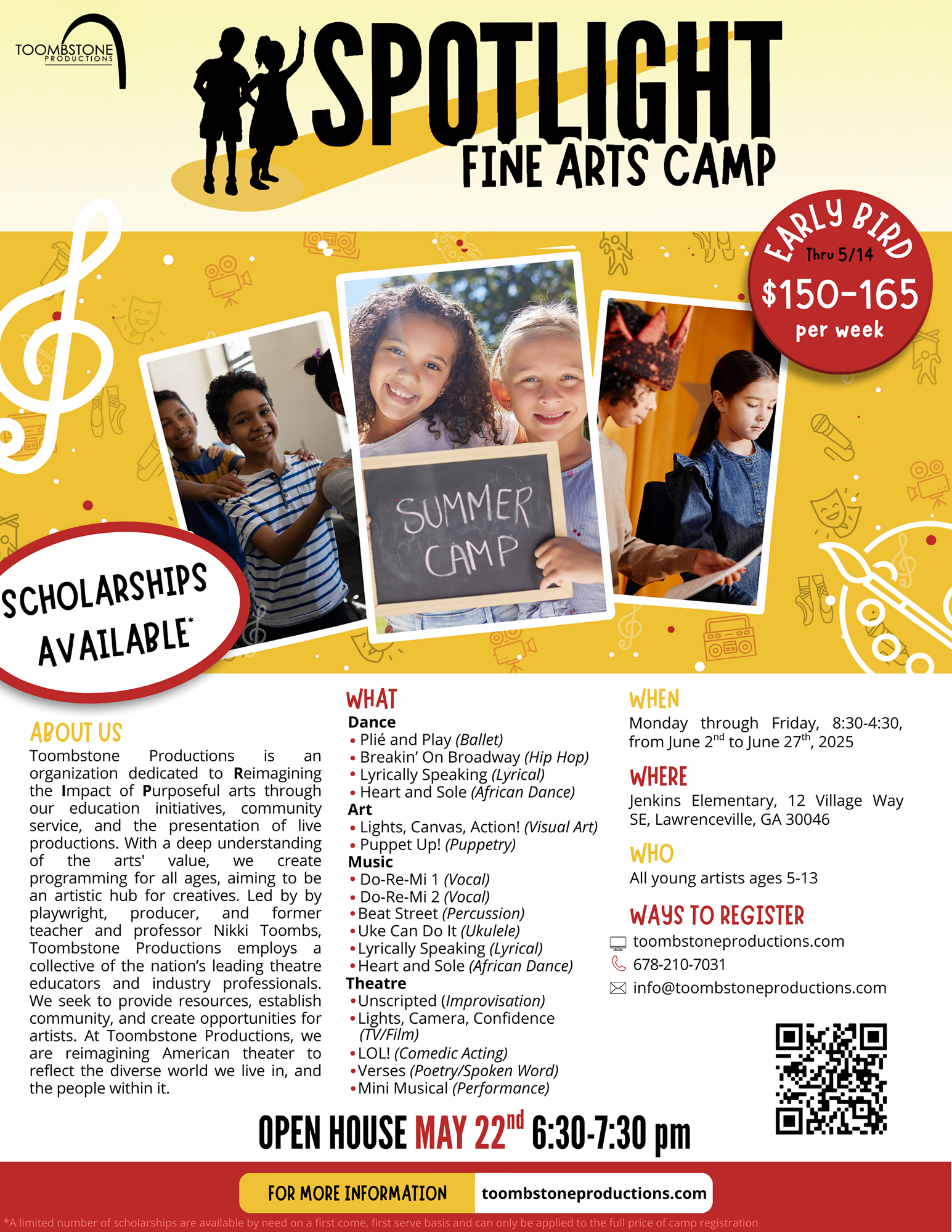 2025 Camp Flyer: Toombstone Productions